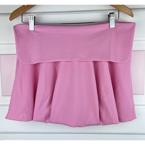 NWT Zara Barbie Pink Tube Top Strapless top/Skirt Bubble Lined Blogger Fav Sz M - Picture 2 of 14